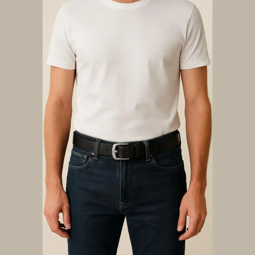Calvin Klein Black Leather Belt Extra Large